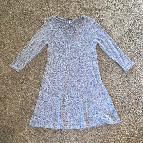 Poof Blue Long Sleeve Dress - Picture 2 of 6
